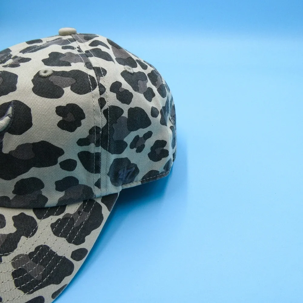 '47 Hat Women One Size Clean Up Chicago Bulls‎ Leopard Print Tan Grey Cotton NBA